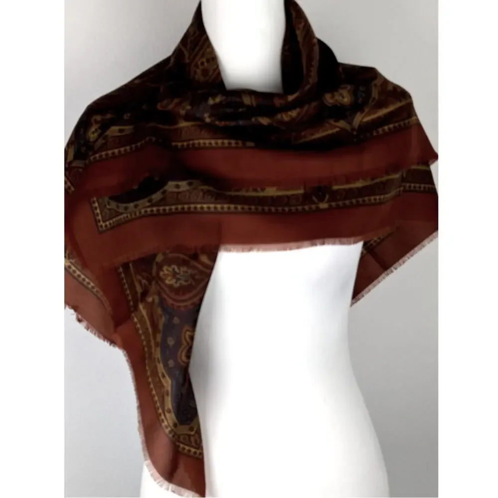 VTG Elaine Gold Made in Italy  Large Shawl  34